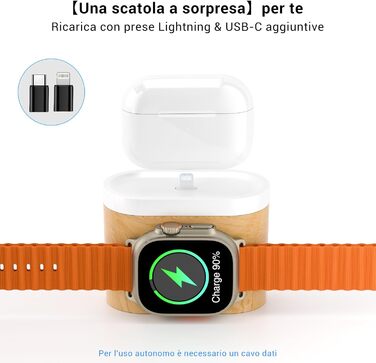 COLSUR 3-in-1 Charging Station for Apple Watch, iPhone, AirPods, 15W Fast Wireless Charger for iPhone 16/15/14/13, Nightstand Lamp with Charging Function, Alarm Clock with Charging Station, Phone Accessories
