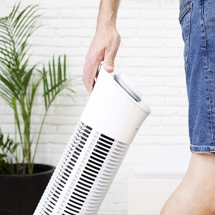 Турбовентилятор Cecotec EnergySilence 790 Skyline Smart з пультом керування. 45W, 76,5 см, осциляція 70°, LED-дисплей, таймер 12 годин, 3 швидкості та 3 режими. Білий колір.