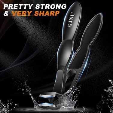 Інструмент для стрижки нігтів для літніх людей та чоловіків з товстими нігтями, 16 мм/37 мм, важкий, з кутовими лезами 45 градусів, для врослого нігтя (Помаранчевий)