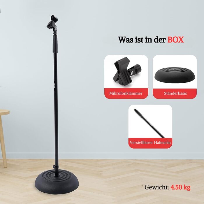 Мікрофонний стійка Pyle – універсальний трипод з регулюванням висоти 85-153 см