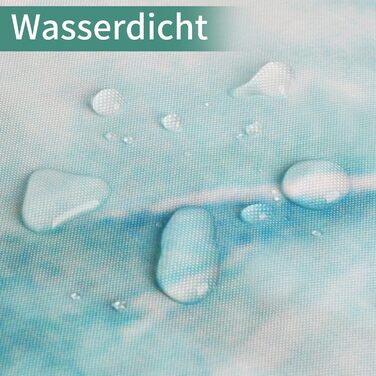 Шторка для душу REZAYMRS, 180x200 см, водонепроникна, з 12 гачками, поліестер, зелена, для ванної кімнати