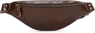 Чоловіча/Жіноча поясна сумка з натуральної шкіри Vintage, чорна (1033 Kaffee)