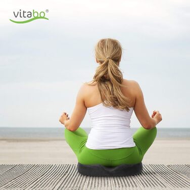Vitabo Coccyx Cushion | Seat Ring in O-Shape | Seat Donut with Soft Cover