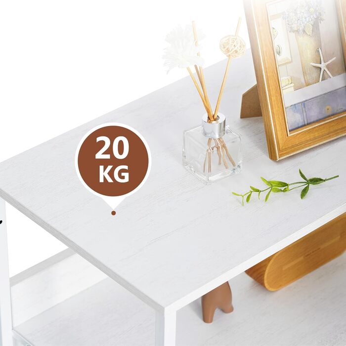 LYNCOHOME Chest of Drawers with Drawers, Fabric Chest of Drawers, TV Stand Sideboard with 6 Fabric Drawers, Storage Cabinet Bedroom Drawer Chest Kitchen Storage Furniture for Office Hallway (White-828)