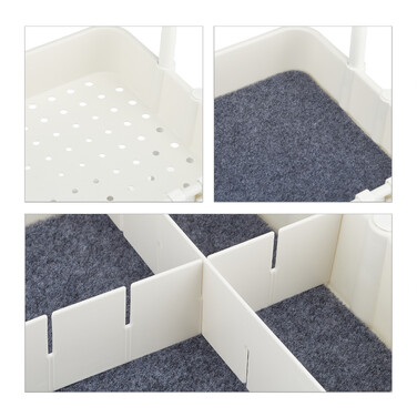 Relaxdays 3-Tier Rolling Cart