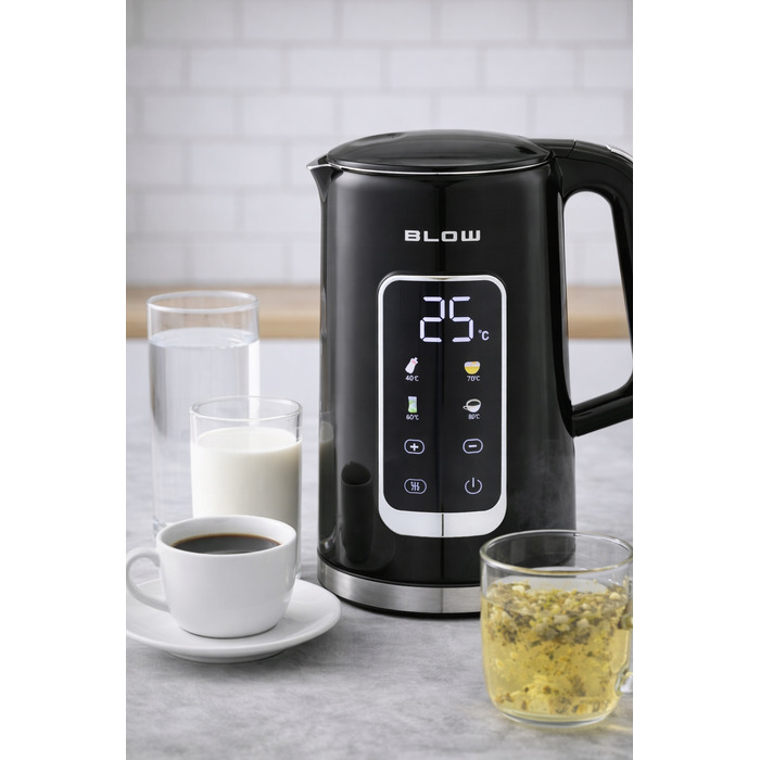 Електричний чайник 2500 Вт, 1,7 л, бездротовий, з регулюванням температури та WiFi