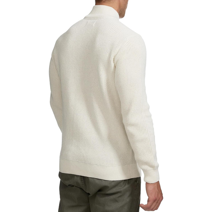 Чоловічий кардиган Indicode INLayton з високим коміром та блискавкою | Дріб'язкова в'язана куртка для чоловіків, білий, колір Аспарагус