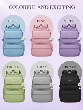 Шкільний рюкзак FIORETTO для підлітків та дівчат: 25L, водонепроникний, з відділенням для ноутбука 15.6