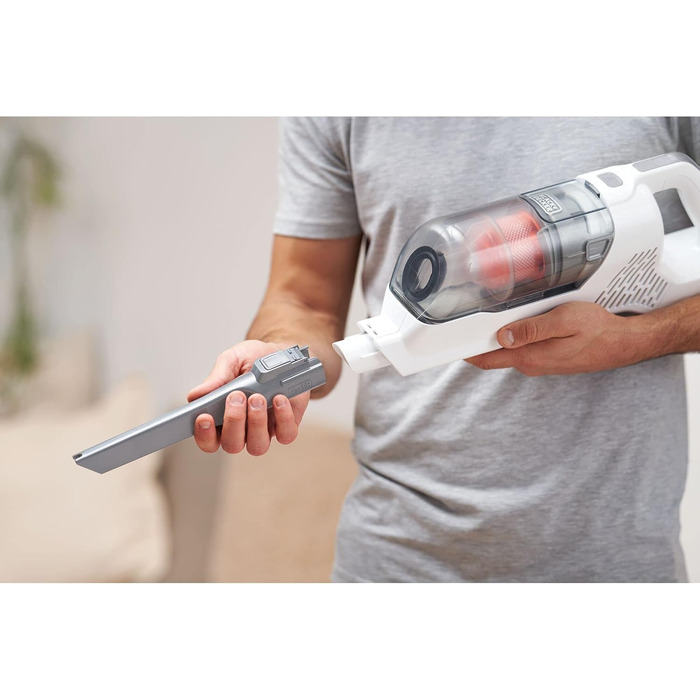 BLACK+DECKER BHFEA515J: Акумуляторний бездротовий пилосос 3-в-1 (18V) з турбощіткою, 2 режими, з насадкою для щілин та зарядним кабелем