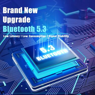 BERIBES Бездротові навушники Over-Ear Bluetooth з мікрофоном, 65 годин роботи, 6 EQ-режимів, HiFi Stereo, чорний