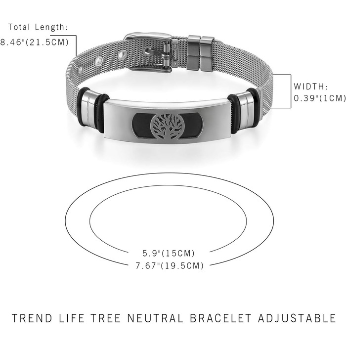 Чоловічий браслет Flongo з нержавіючої сталі, браслет-ланцюжок 