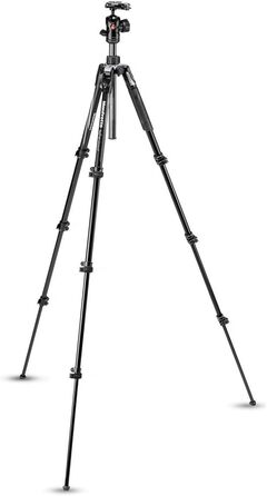 Компактний алюмінієвий штатив Manfrotto Befree Advanced з кулястим головкою та важевим замком Level Lock для DSLR та бездзеркальних камер, чорний