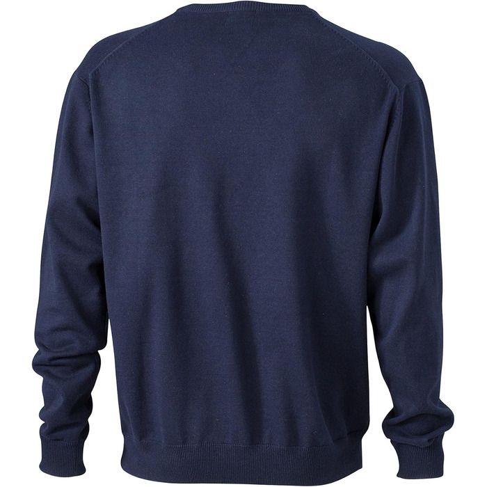 Кардиган чоловічий James & Nicholson V-подібний виріз, XXL, блакитний (темно-синій)