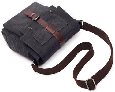 Чоловіча нагрудна сумка OSMIE 16 л, чорна (M) - канвас, для роботи та навчання