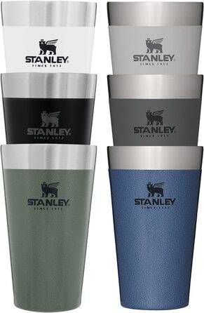 Термокружка Stanley Adventure Stacking Bierkrug 473 мл з нержавіючої сталі, зелений колір, з подвійними стінками, вакуумна ізоляція, BPA-Free, для зберігання напоїв холодними до 4 годин, можна мити в посудомийній машині