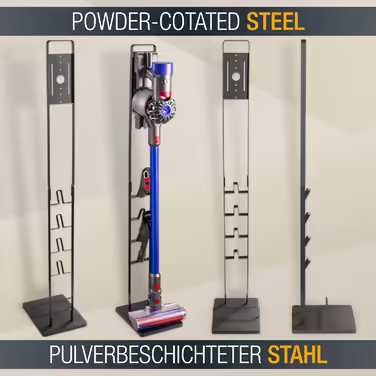 Підставка-станція для зарядки пилососа RICOO, сумісна з Dyson V6/V7/V8/V10/V11, тримач для бездротового ручного пилососа, чорна, 29x22x127 см, модель SH502