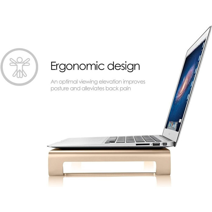 Алюмінієва підставка для iMac, MacBook, ноутбука та ПК, золота