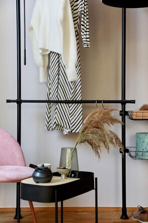 WENKO Telescopic Wardrobe System Hercules Basic Black