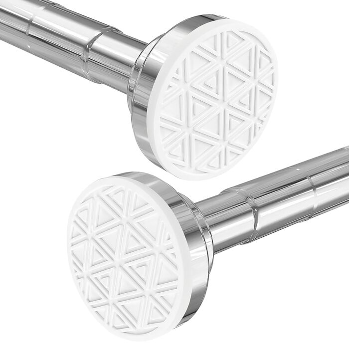 Труба для шторки у ванну/душ, телескопічна, без свердління, 60-290 см (срібляста)