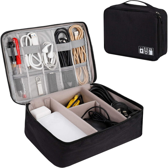 Водонепроникна органайзер-сумка для кабелів та аксесуарів QIMEI-SHOP | SD-картки, флешки, Power Bank, HDD