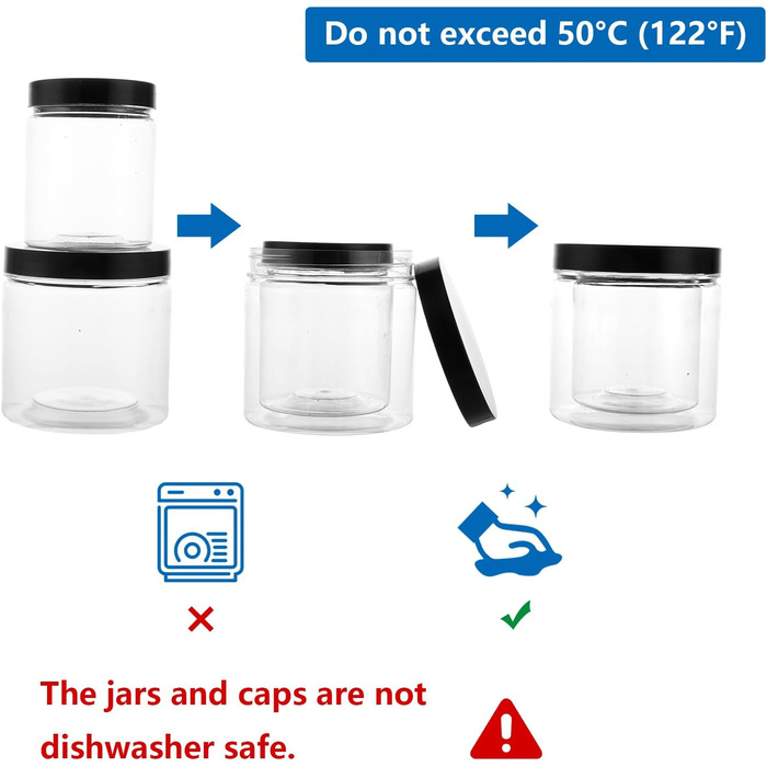 Набір контейнерів для зберігання продуктів 16 шт. (240мл + 420мл) з кришкою, BPA-Free, прозорі