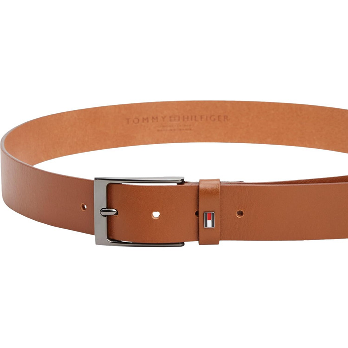 Чоловічий шкіряний ремінь Tommy Hilfiger Layton, 3,5 см, коричневий (Cognac)