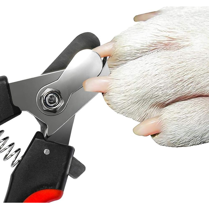 Тример для стрижки нігтів собак з захистом від надрізання та гострими лезами, червоний