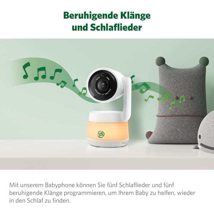 Відеоняня LeapFrog LF2513 без Wi-Fi з IPS екраном 2.8 дюйма, поворотна, з нічним баченням, датчиком температури, радіусом дії 300 метрів та тривалістю роботи батареї 12 годин