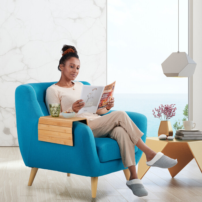 Relaxdays Bamboo Sofa Table
