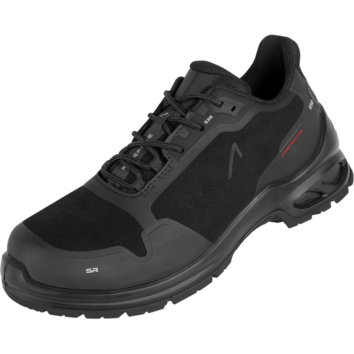 Робочі черевики ACE Constructor S3 - легкі, неслизькі та водонепроникні - захисні черевики для жінок та чоловіків, білі (45 EU, чорний)