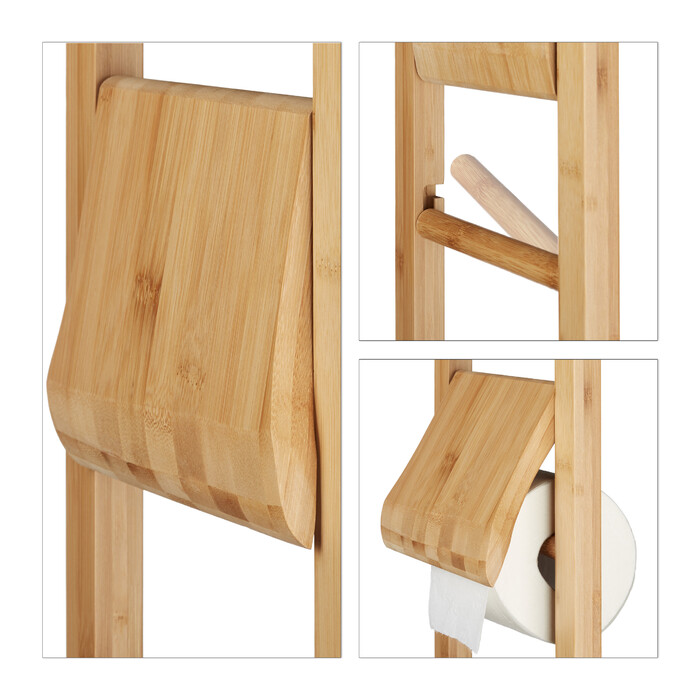 Relaxdays Toilet Paper Holder & Newspaper Stand