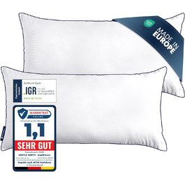 Gentle North High-Quality Pillowcases (40x80 cm size) - Hotel Quality 2-Pack Fluffy, well-filled pillows suitable for allergy sufferers (Ökotex 100 certified) - Washable at 60° 2x | 40x80