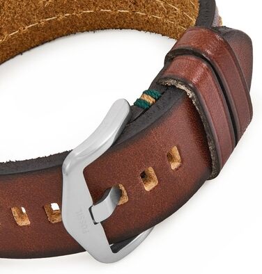 Чоловічий шкіряний ремінець Fossil з пряжкою (Мигдалевий коричневий)