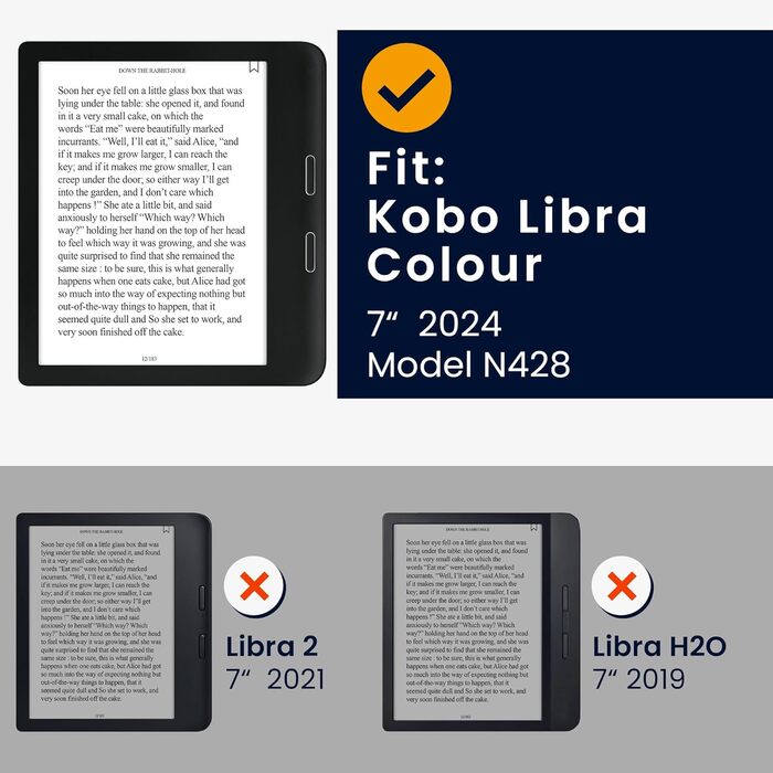 Чохол-книжка kwmobile для Kobo Libra Colour/Tolino Vision Color - яскравий чохол для eReader (кольорові кубики, зелено-блакитний)