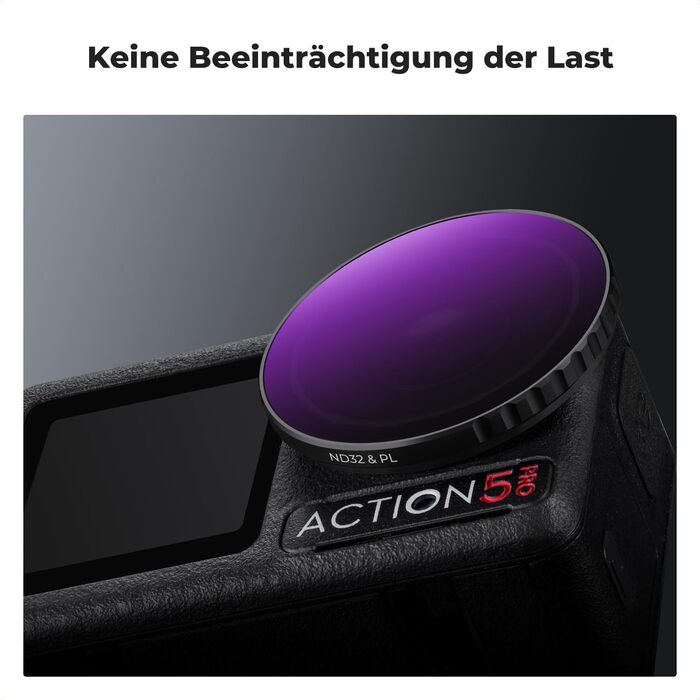 Фільтри ND/PL K&F Concept для DJI Osmo Action 4/5 PRO - набір (ND8/PL, ND16/PL, ND32/PL, ND64/PL)