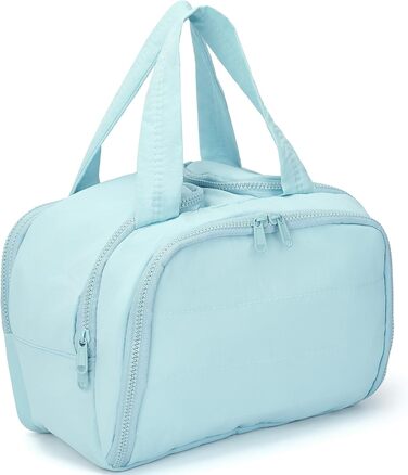 Кultурний мішечок Axcone для подорожей, великий, зручний, органайзер для косметики та аксесуарів, ручна поклажа, для жінок та чоловіків (T7151-), блакитний