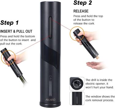 Електричний відкривачка для пляшок вина AIKARO, автоматичний, перезаряджуваний