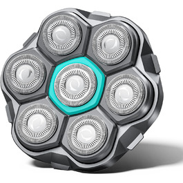 Машинка для гоління голови чоловіча Kensen 7D, бритва для лисих, водонепроникна, з магнітною насадкою, Type-C, чорна