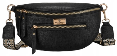 Сумка-бананка через плече Peterson PTN MIS-15-5379-BLAC, чорна