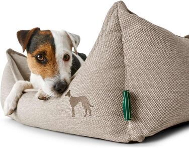 Софа для собак HUNTER Livingston, ліжко для собак, тканина, класичний дизайн, бежевий колір, розмір S, 60 x 43 x 16 см