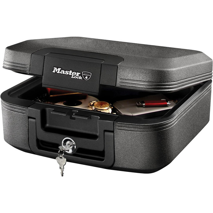 Master Lock Waterproof Safe with Key - 5L Fireproof & Waterproof Travel Safe Box for Documents & Valuables