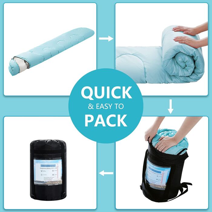 Спальні мішки ORTHOMTEX для дорослих, дітей та дівчаток. Теплі та холодні погодні умови, легкі, водонепроникні, 3-4 сезони, для походів, кемпінгу та альпінізму.