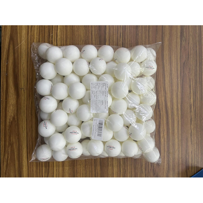 100PCS 3-Star Table Tennis Balls - Professional ABS Resin Ping Pong Balls for Training, Clubs, Adults & Kids