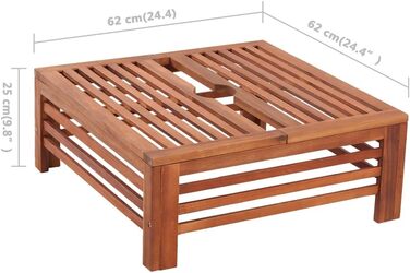 vidaXL Acacia Wood Parasol Stand Umbrella Stand Parasol Stand