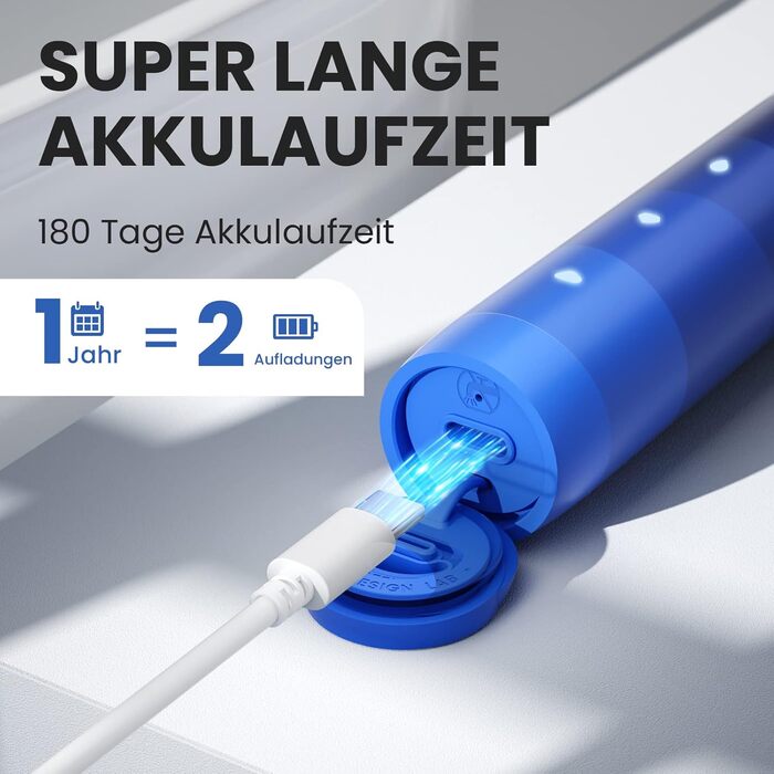 Oclean Find Duo Set: електрична зубна щітка 2 шт. з 5 режимами, акумулятор до 180 днів, водонепроникна (IPX7), рожевий & блакитний