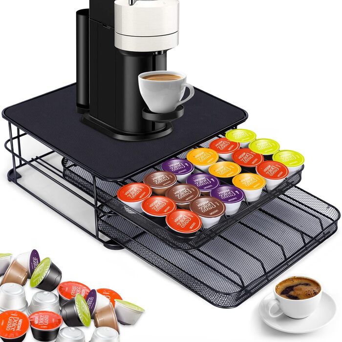 Трирівневий утримувач капсул для кави Dolce Gusto, чорний (72 капсули)