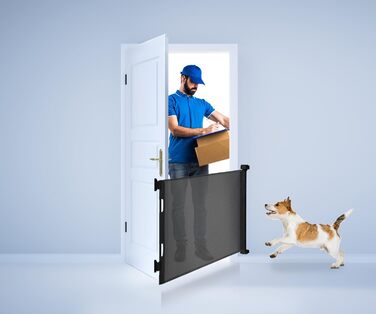 Захист для сходів Ruhhy висувний, 140 см, висота 85 см, чорний