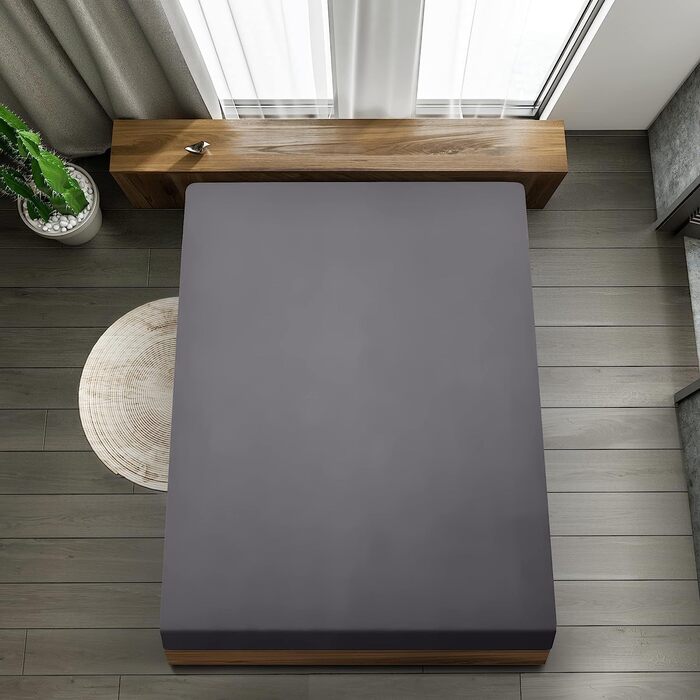 Utopia Bedding - 6-Piece Fitted Sheet Set - 90 x 200 cm - Grey - Brushed Microfiber Fitted Sheet - 35 cm Deep Pocket