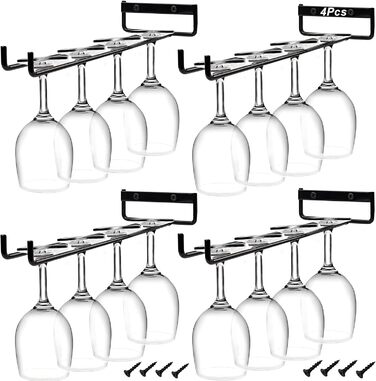 Настінний тримач для келихів вина, полиця для келихів, органайзер для келихів, 30 см, 1 ряд (B)