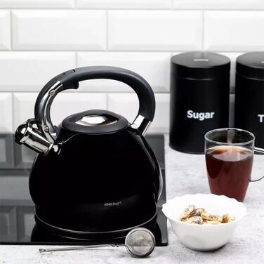 Чайник King Hoff з нержавіючої сталі та бронзи, 3.4 л, KH-1213 (Чорний)